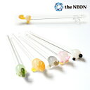 THE NEON ネオン ガラスペン アニマルおしりシリーズ ペンレスト付き ペン 筆記具 文具 ステーショナリー ガラス 硝子 透明 クリア 手紙 メッセージ...