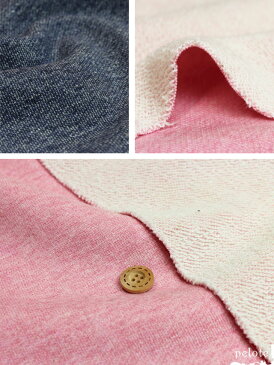 30/10 TOP杢裏毛ニット 175cm幅 (生地 布 トレーナー生地 パーカー 厚手ニット うらけ 明るい色 霜降り 日本製 コットン 綿100%)