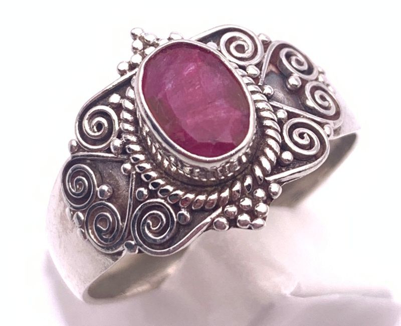 天然石ルビー silver925リング☆19.5号