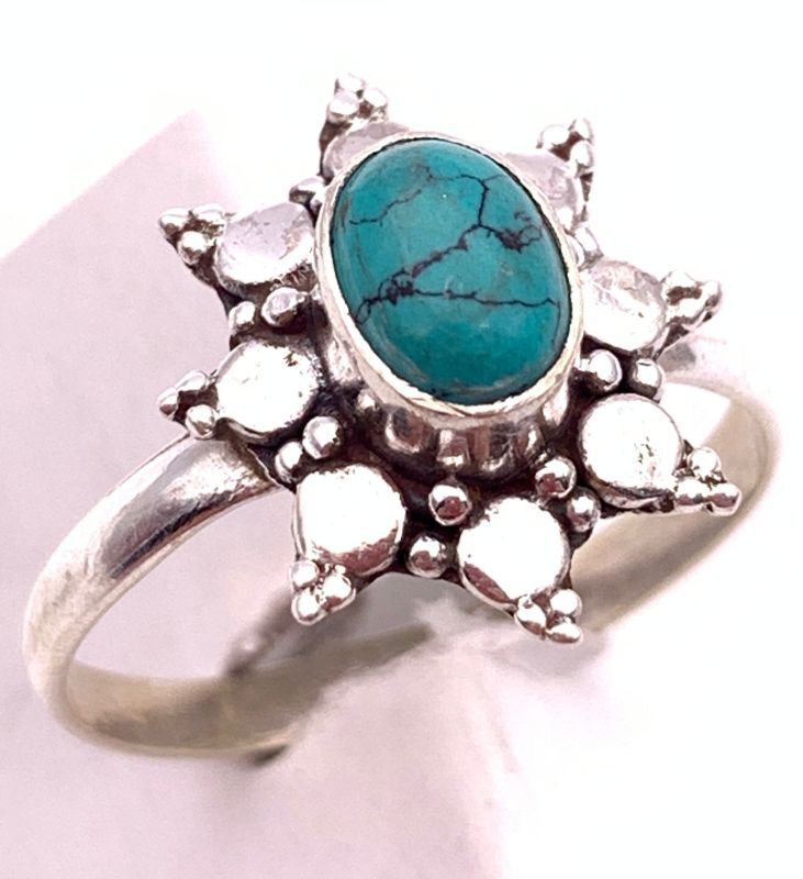 天然石ターコイズ silver925リング☆23号(4)