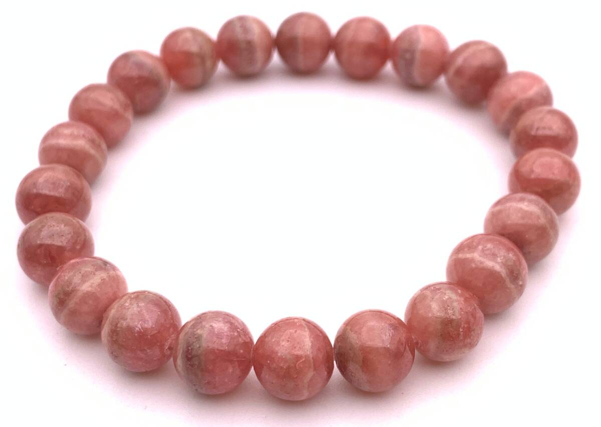 天然石インカローズ（ロードクロサイト）AA8mmのブレスレット