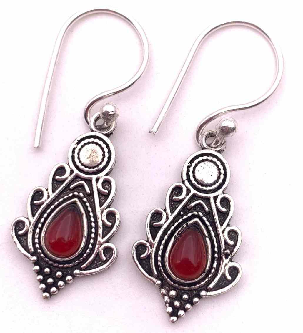 天然石アゲートのピアス-AA2