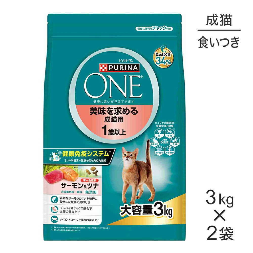 Other - 【3kg×2袋】ネスレ ピュリナ ワン キャット 美味を求める 成猫用 1歳以上 成猫用 サーモン＆ツナ (猫・キャット)[正規品]