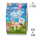 【最大400円オフクーポン■要事前取得】【4枚×4袋】ユニ・チャーム マナーウェア 女の子用 Mサイズ 小型犬〜中型犬用 4種のデザインパック おむつ (犬・ド...