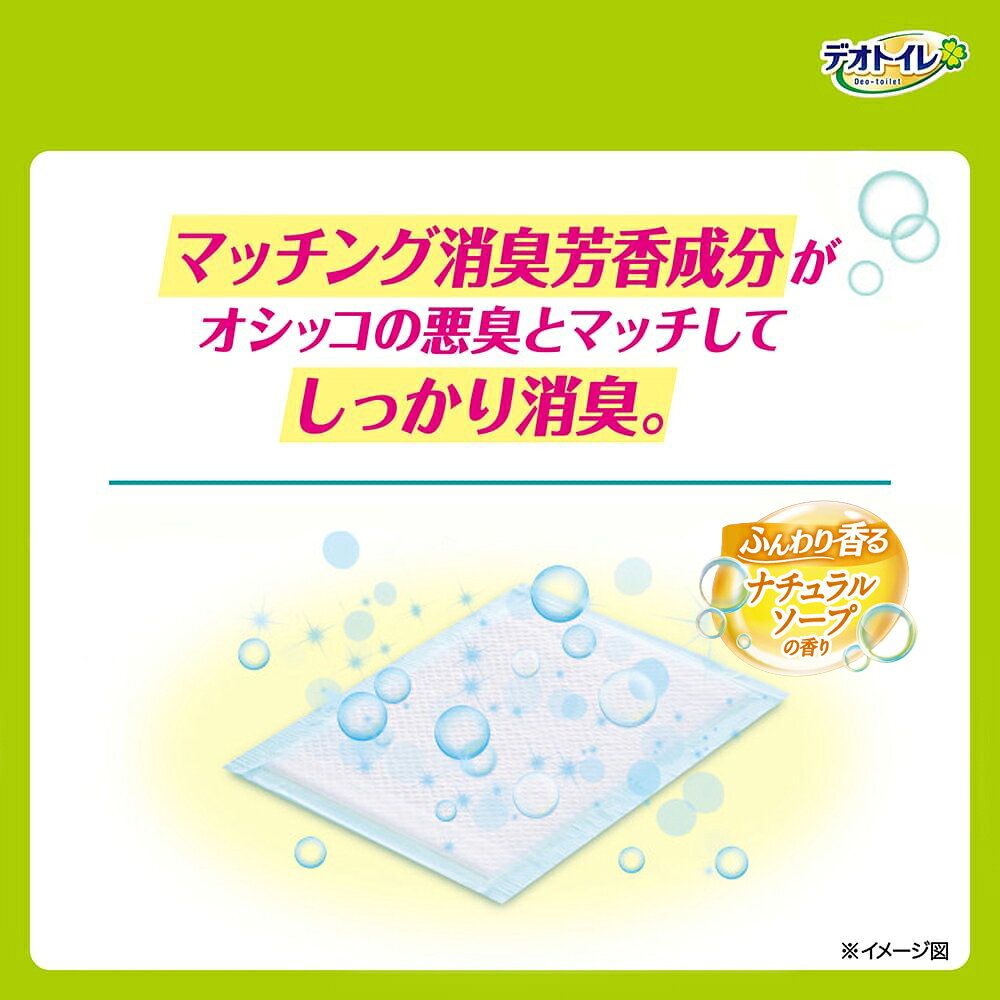 ペモスのユニ・チャーム デオトイレ 複数ねこ用 ふんわり香る 消臭・抗菌シート ナチュラルソープの香り システムトイレ用 16枚 (猫・キャット)｜アングル3