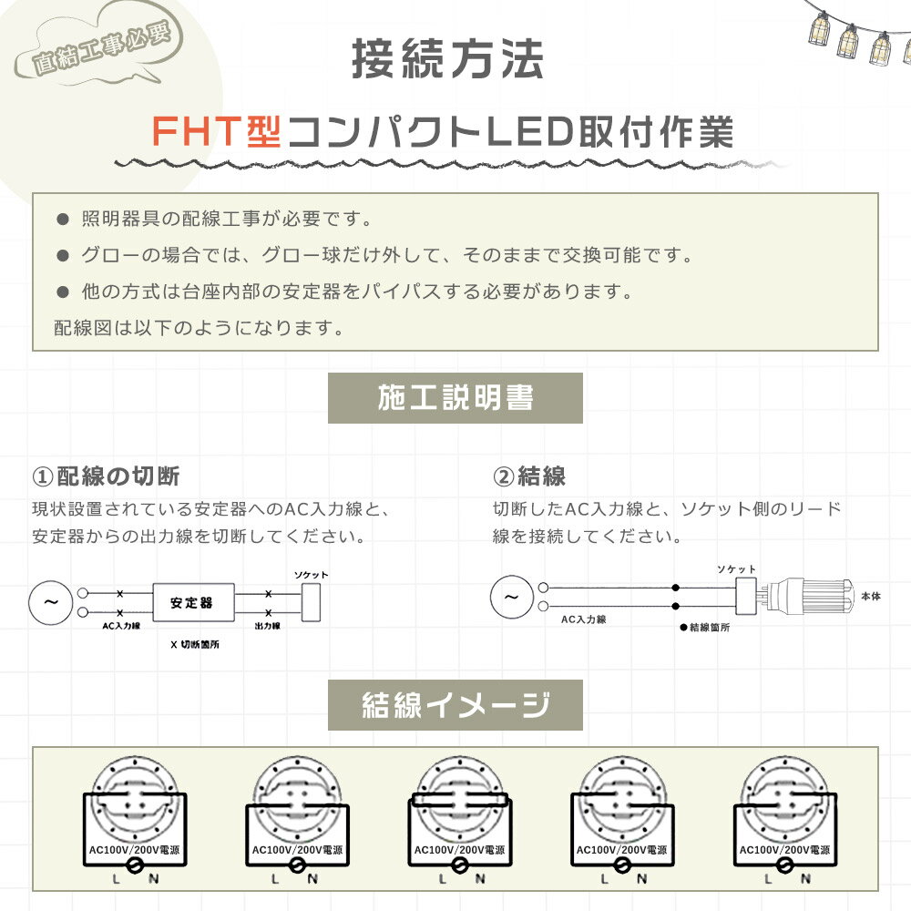 電球色3000K LEDツイン蛍光灯 FHT16EX FHT16EXL FHT16EX-L FHT16W形代替 LEDコンパクト蛍光灯 消費電力6W 全光束1200LM LED蛍光灯 GX24q口金通用 コンパクト形蛍光ランプ 3波長形 FHT16形 LEDランプ LED照明器具 天井照明 エコ 節電 防虫 配線工事必要 1年保証 送料無料 2