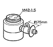 対応水栓　：　KVK TOTO　EUDB300SKE5Rと同等品 分岐水栓を取り付けることで水栓の奥行きや高さが変わります。 ※取り付け後約55mm高くなります 今ならポイント5倍！　B98-3　SKE7-UF もご使用可能です。一部品番にメーカー欠品が出ており、納期が掛かる場合がございます。