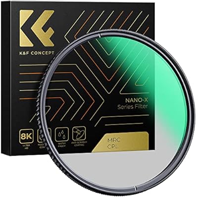 K&F Concept 82mm PLフィルター AGC光学ガラス HD超解像力 C-PLフィルター 高透過率 低反射率 多層ナノコーティング サーキュラー コントラスト 撥水防塵 キズ防止 円偏光フィルター（NANO-X シリーズ）