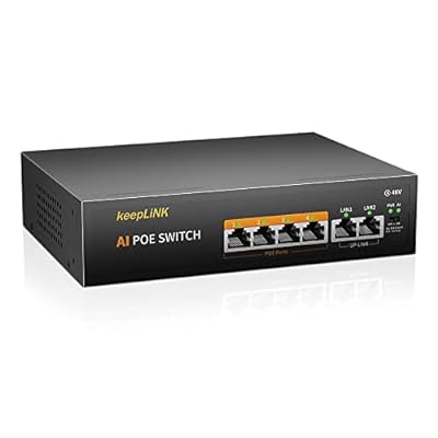 keepLiNK 6|[g PoE XCb`Onu 10/100Mbps (4|[gPoE+ 65W) Ét@X ➑ ȓd͐݌v