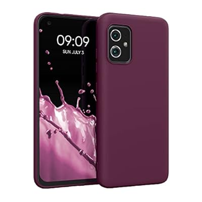 kwmobile スマホケース 対応: Asus Zenfone 8 ケース - 耐衝撃 滑り止め ソフト TPU シリコン - ボルドーバイオレット