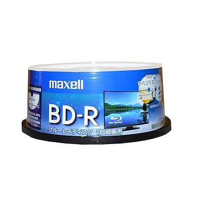 maxell 録画用 BD-R 標準130分 4倍速 ワイドプリンタブルホワイト 30枚スピンドルケース BRV25WPE.30SP