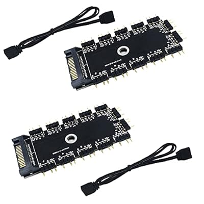 rgb ハブ, CTRICALVER 1?11ポートARGB HUB 5V 3Pin RGBスプリッターハブ SATA/IDEポート付き (2個)