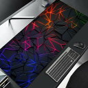 大型滑り止めゲーミングマウスパッド、赤と青のグラデーションデザイン、ゴム縫いエッジ、ゲーマー用デスクマット、オフィスワーク、90x40(2)