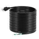 PATIKIL 電源ケーブル 30m 14 AWG 3フォークワイヤ 延長ケーブル 5-15P 屋内外用 交流電器 電動工具 ブラック