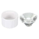 PATIKIL 20 mm LEDレンズ 45度 プラスチックホルダー付き 8セット アクリル 光学レンズ 1W 3WハイパワーLEDライト用 ホワイト 透明