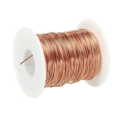 PATIKIL 131フィート ソリッド裸銅ワイヤー 20ゲージ 99.9%じゅん銅ワイヤー 1mm 柔らかいビーズワイヤ..