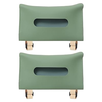 PATIKIL カーティッシュホルダー 2個 PU レザー 長方形 ナフキンペーパータオルディスペンサーボックス..