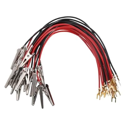 PATIKIL 7.8" U to ワニ口クリップ相互接続回路ケーブル 物理学教育用物理学実験室テスト電気接続ケー..