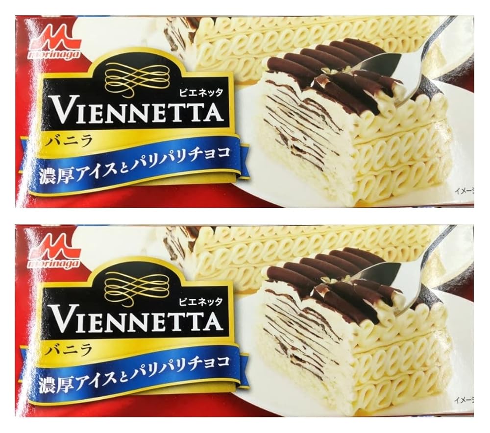 森永乳業 ビエネッタ バニラ 濃厚アイスとパリパリチョコ 530ml×2個のサムネイル