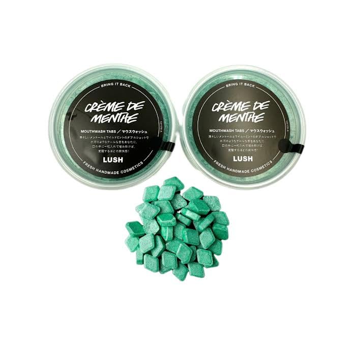 LUSH ラッシュ creme de menthe クレームドマント マウスウォッシュ トゥースペーストタブレット 歯磨き用タブレット (ミント) × 2個セット 送料無料