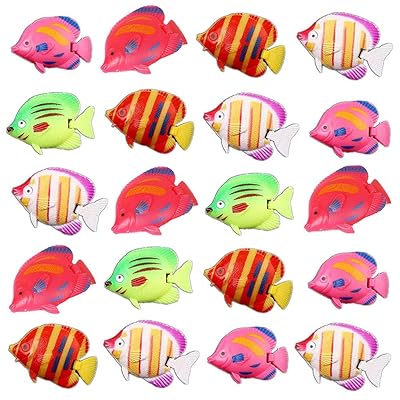 20個 人工浮遊魚 偽魚 熱帯魚 水槽オーナメント 人工魚水族館の装飾 観賞魚 水槽水族館装飾用途 ランダムパターン