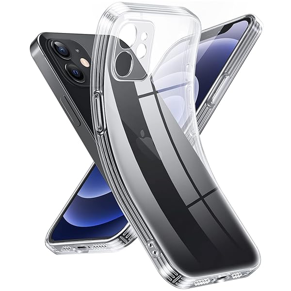 iPhone 12 Mini ケース クリア 透明電話カバー 米軍MIL規格 軽量耐衝撃 カメラレンズ保護 シリコ