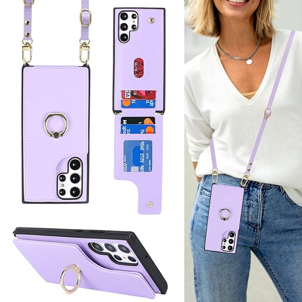 Galaxy S22 Ultra 5G SC-52C SCG14 ケース 手帳 Galaxy S22 Ultra スマホケースショルダー クロスボディ肩掛