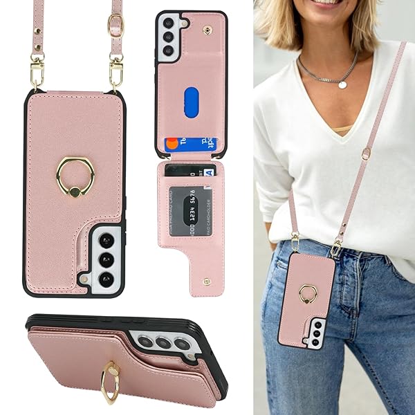 Galaxy S22 5G SC-51C SCG13対応ケース手帳型ケース ショルダー クロスボディ 肩掛け 首かけ 斜めが