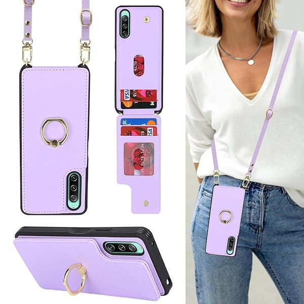 Xperia 10 IV ケース 手帳型 スマホ用 ケース ショルダー クロスボディ肩掛け 首かけ 斜めがけ