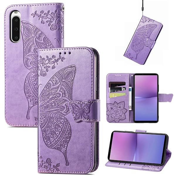 に適用するXperia 10 V エクスぺリア10 V SO-52D SOG11 フリップケース ポリウレタン テクスチャ バ