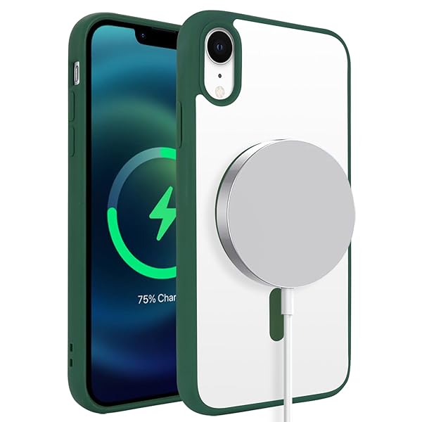 iPhoneXRケース Magsafe対応 米軍MIL規格クリア耐衝撃透明ヤレス充電対応 スマホケース 6.1インチ