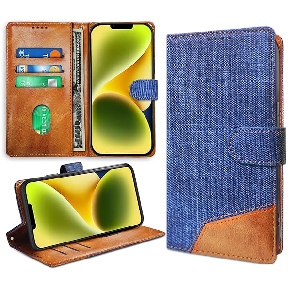 デニム iPhone 13 ProMax ケース 手帳型 全面保護 米軍MIL規格 アイフォン13 ProMax 財布型 スマホケ