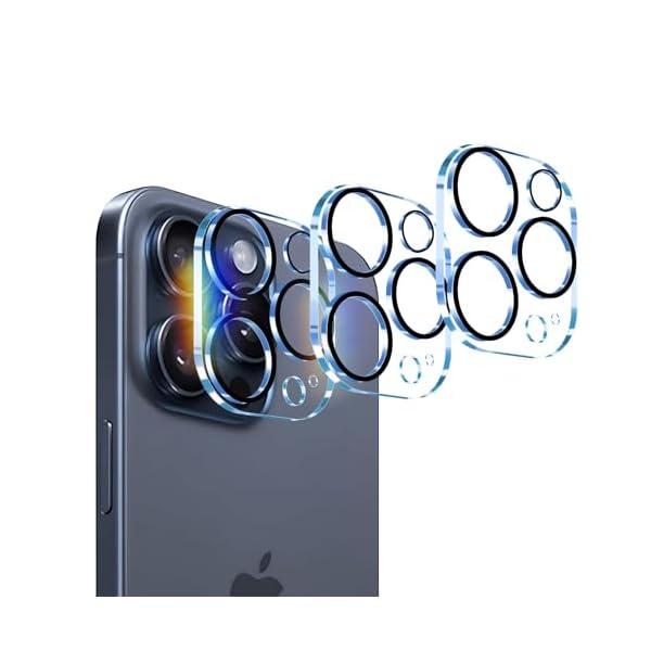3枚 対応 iPhone 15 Pro / iPhone15 Pro Max 用 カメラフィルム カメラレンズ 保護 カバー 強化ガラス