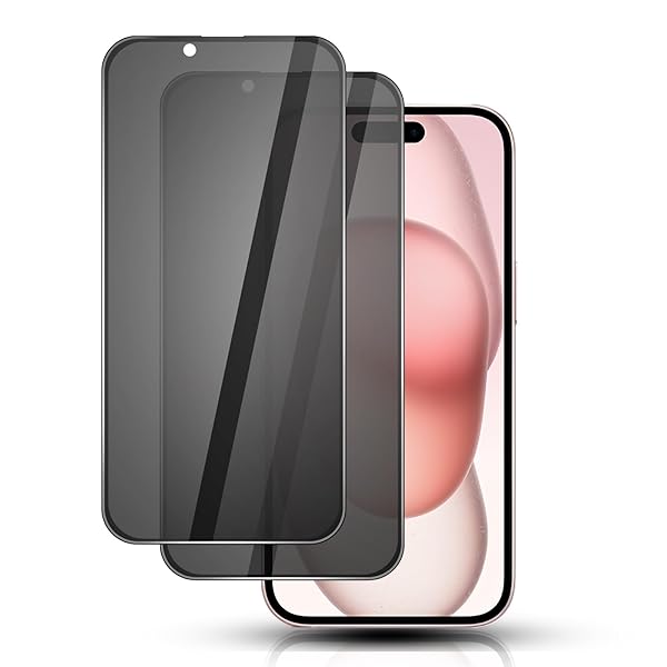 360度 覗き見防止フィルム iPhone15ガラスフィルム 覗き見防止 360 あいほん15 フィルム【プライ