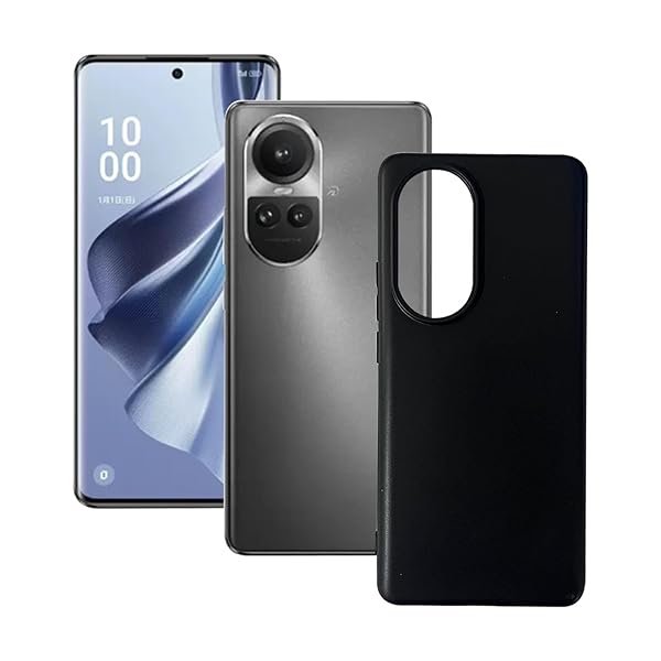 対応OPPO Reno 10 Pro 5G ケース【 ブラック TPU 】米軍MIL規格耐衝撃薄型 軽量 擦り傷防止 落下防止