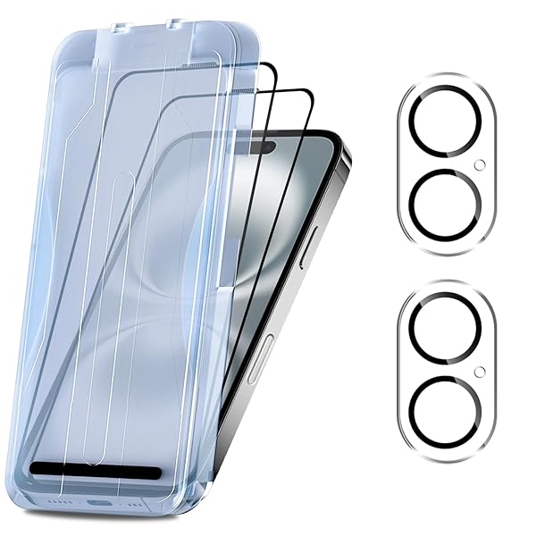 対応 iPhone 16 Plus ガラスフィルム カメラフィルム 6.7インチ ガイド枠付き 指紋防止 iphone16plus