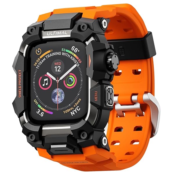 コンパチブル Apple Watch バンド アップル ウォッチ バンド ケース 一体型 TPU/TPE 耐衝撃 滑り止