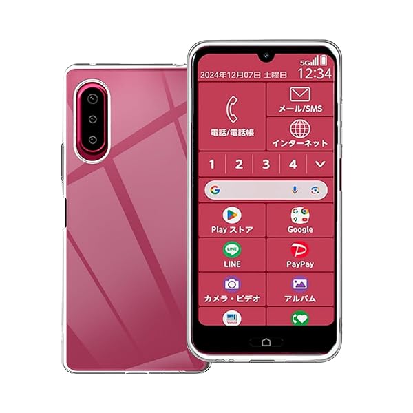 対応 FCNT らくらくスマートフォン a A401FC/Lite MR01 用のケース 柔軟 カバー 薄型 全透明A401FC高