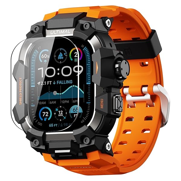 コンパチブル Apple Watch Ultra 3/Ultra 2/Ultra バンド アップル ウォッチ バンド 49mm ケース 一体型,