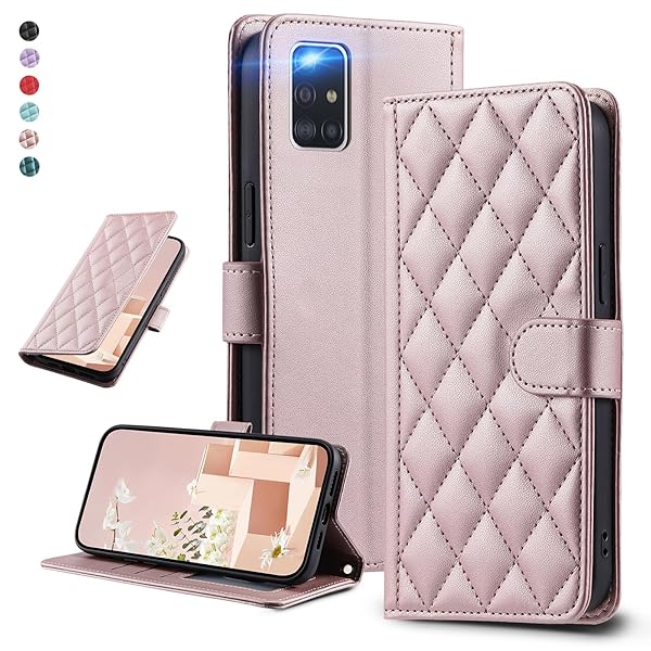 UnivoColors Galaxy A51 5G (SC-54A/SCG07)キルティグレザー調 手帳型ケース エレガント 高質PU マグネッ