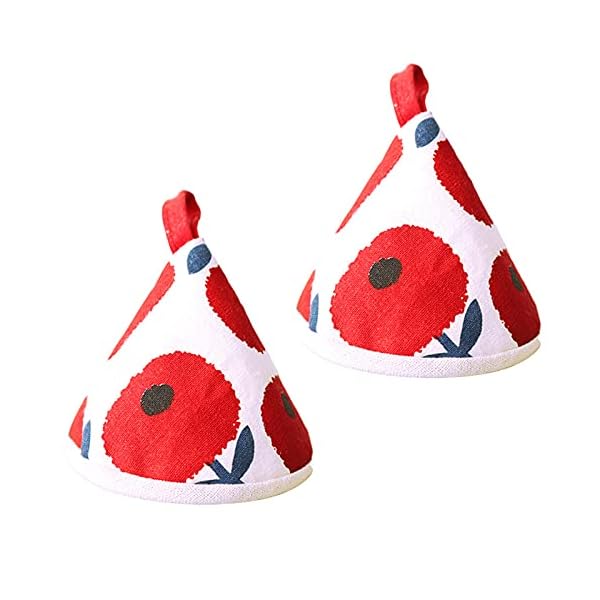 三角鍋つかみ 2個セット おしゃれ かわいい 魚の柄 北欧風 耐熱ミトン アイロン止め取っ手 鍋蓋 滑り止..