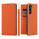 Galaxy S23 ケース 本革 ギャラクシーS23 ケース SC-51D スマホケース SCG19 ストラップ au 手帳型 docomo 牛革 SoftBank レザー samsung サムスン 耐衝撃 カード収納-オレンジ