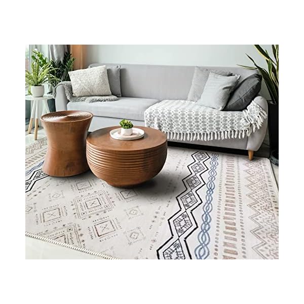 カーペット 北欧レトロラグマット ヴィンテージ カーペット幾何学模様 160*200cm 滑り止め 洗える おしゃれ吸水速乾 華麗なカシミヤ ふわふわした手触りオールシーズン適用 床暖房対応 掃除易い (160*200, D)