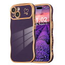 iPhone 13 用 ハートケース 人気 おしゃれ iPhone 13 波型ケース 柔軟な TPU シリコン ウェーブ デザイン スマホケース メッキ加工 ソフト 軽量 耐衝撃 韓国 可愛い アイフォン 13 ケース 女子 女性 携帯電話カバー ワ