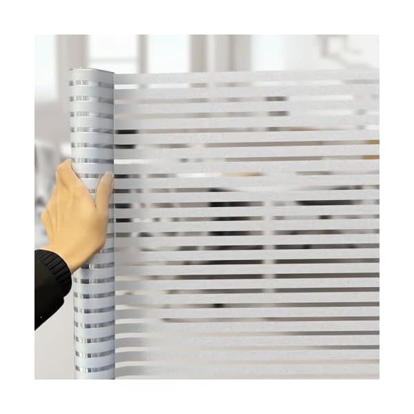 目隠しシート 窓用フィルム ストライプ 窓 めかくしシート 水で貼れる ガラスフィルム 跡なくはがせる ..