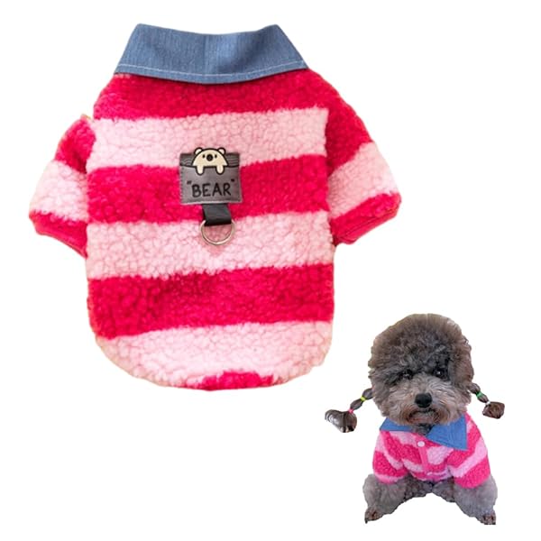 犬服 秋冬 暖かい 柔らかい もこもこ サンゴフリース 脱毛保護 着脱簡単 お散歩 お出掛け 猫 小中型犬 チワワ服 かわいい ペット服 防寒着 雪对策 (ピンク, M)ブランド色ピンクモデルcwyf12374商品説明【商品概要】【サイズ】画像を参考にしてください。【優れたデザイン】このペット用服はストライプをメインに、襟元には青いデニム生地のスタンドカラーを配し、前開き部分はボタンで留めることができます。背中の中央には「BEAR」という文字がプリントされた革製のタグがあり、まるで小さなくまのぬいぐるみのようで愛らしいです。また、本体にはリード用のカラビナフックも備えており、ペットの外出をよりスタイリッシュで便利にしてくれます。【高品質素材】温かく柔らかなラムファーデニム素材を使用しており、寒い季節でもペットをしっかり保温できます。この素材は肌触りがよく、ふんわりとやわらかで、ペットに優しい着心地を提供します。【適用シーン】小型、中型、大型のペットに適しています。日常着、結婚式、誕生日、週末のパーティー、コスプレ、写真撮影、遊び用として適しています。【注意】購入前には、必ずペットのサイズを測定し、ペットの実際の大きさと照らし合わせてください。ペット服のサイズは、平置き後に手作業で測定されているため、1～3cmの誤差が生じる場合があります。【商品説明】【優れたデザイン】このペット用服はストライプをメインに、襟元には青いデニム生地のスタンドカラーを配し、前開き部分はボタンで留めることができます。背中の中央には「BEAR」という文字がプリントされた革製のタグがあり、まるで小さなくまのぬいぐるみのようで愛らしいです。また、本体にはリード用のカラビナフックも備えており、ペットの外出をよりスタイリッシュで便利にしてくれます。【商品詳細】商品種別：犬用コスチューム商品名：犬服 秋冬 暖かい 柔らかい もこもこ サンゴフリース 脱毛保護 着脱簡単 お散歩 お出掛け 猫 小中型犬 チワワ服 かわいい ペット服 防寒着 雪对策 (ピンク, M)製造元：商品番号：qf-251022商品内容：M色：ピンク商品タイプ：クラシック【当店からの連絡】