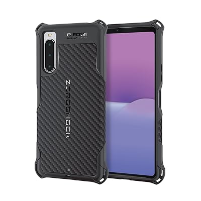 Xperia 10 V [ SO-52D / SOG11 ] ケース 耐衝撃 衝撃吸収 ZEROSHOCK 四つ角ダンパー ハニカム構造 グリップテクスチャー ストラップホール付き ブラック PMWX232ZEROGBK
