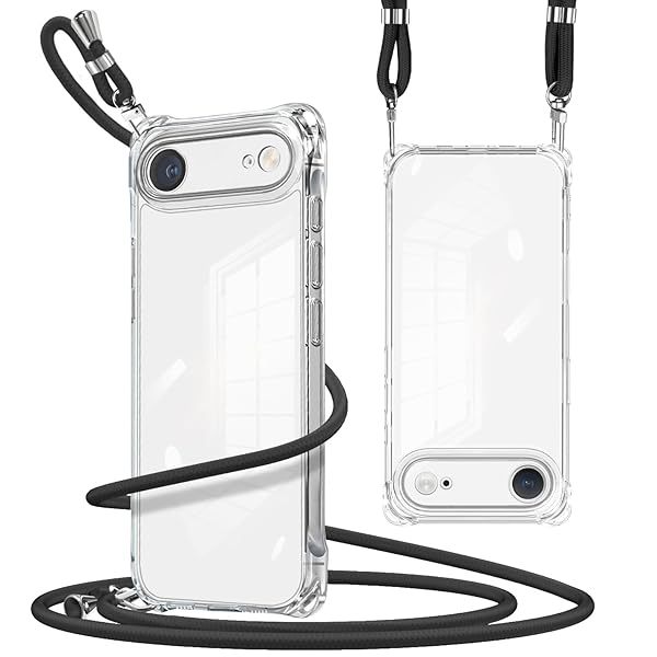 iPhone Air 用の ケース ショルダー クリア アイフォン Air 用の スマホケース 肩掛け 斜めかけ