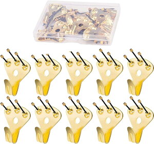 壁掛けフック 丈夫で壁に傷をつけない 10個セット 安全荷重30kg 額縁 絵画吊 時計 服掛けに適用 無痕釘 落下防止 木壁 石膏ボード フック