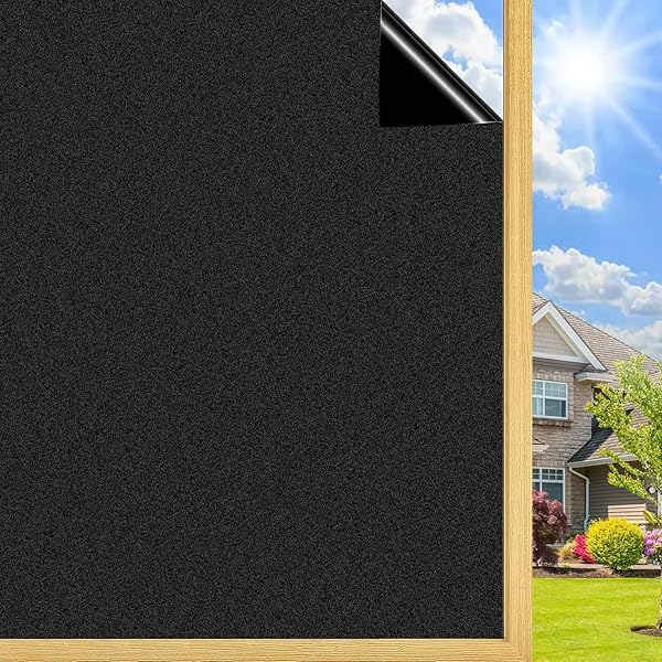 遮光シート 超遮光 目隠しシート 窓 真っ黒 窓ガラス目隠しフィルム すりガラス調 遮光フィルム スモークフィルム 完全目隠し 窓用フィルム 紫外線（UV）カット 日差し・西日対策 日よけ 防犯 プライバシー保護 ガラスフィルム 無接着剤 静電気吸着